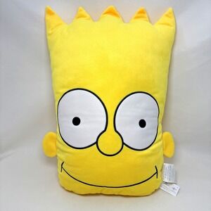 Bart Simpson Universal Studios Yellow Jumbo Head Plush Stuffed Pillow 19"